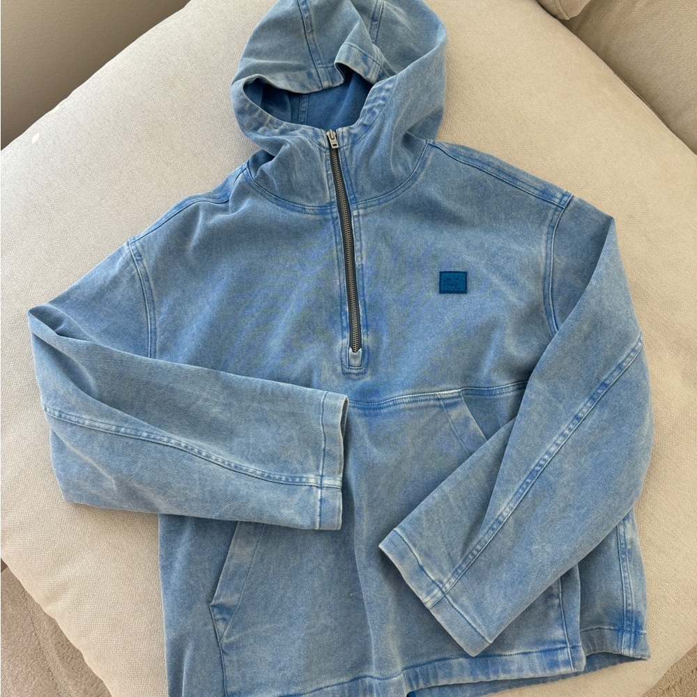 Acne Studios Blue Half-Zip Hoodie